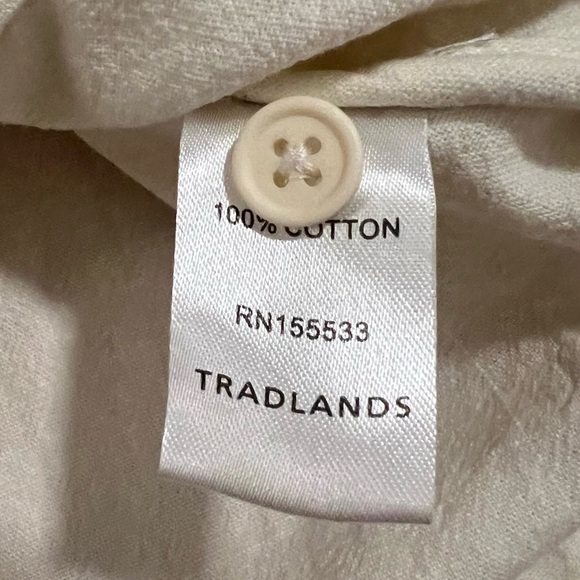 Tradlands Coast Camp Shirt Crinkle Cotton - Birch / S - Picture 7 of 8